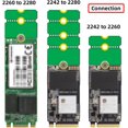 thumbnail image 3 of HUGFEGWE 2 Pcs/lot M.2 NGFF NVME M2 Adaptateurs de Rallonge Transfert 2230 2242 2260 2280 Changement vers Cadre Convertisseur de Disque Dur SSD Long Format CJ25311-4646, 3 of 9