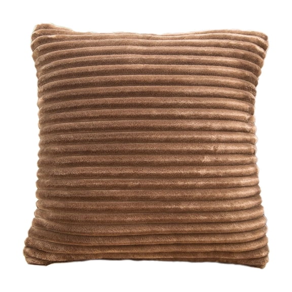 Matoen Cloth Decorative Throw Pillow Covers Couch Cushion Case Soft Pillowcases (Coffee, 21 x 21 Inch)