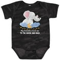 thumbnail image 3 of Inktastic My Grandma Loves Me to the Moon and Back Elephant Family Boys or Girls Baby Bodysuit, 3 of 5