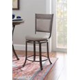thumbnail image 5 of Linon Franklin Swivel Upholstered Counter Stool Steel Frame in Pewter, 5 of 15