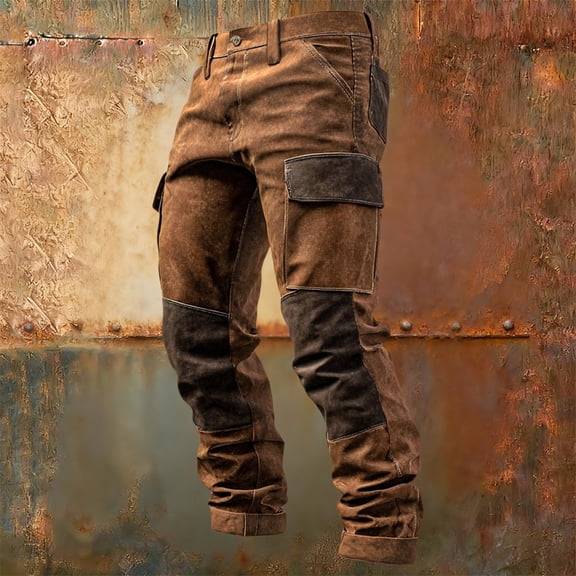 Men Cargo Pants Relaxed Fit Straight Leg Workout Pants for Men Men's Casual Pants Mens Athletic Pants with Pockets