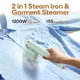 thumbnail image 3 of Newbealer Portable Steamer for Clothes, Leak-Proof Handheld Garment Steamer & Iron,15s Fast Heat-up, 120ml Compact Water Tank, Lightweight for Suitcase & Carry-on,Mint Green​, 3 of 8