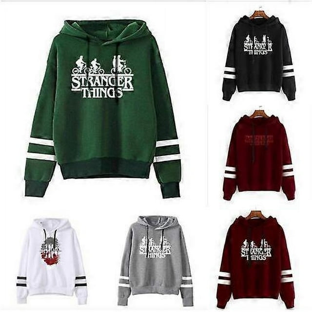 Womens Mens Unisex Stranger Things Hooded Hoodies Long Sleeve Jumper Pullower