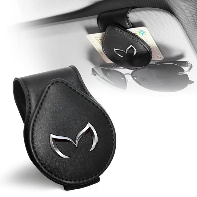 Soporte de lentes de sol para auto en cuero HAPIZWLU