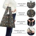 thumbnail image 5 of 5 Pack Foldable Shopping Bag,Spooky Halloween Pattern Reusable Grocery Bags with Pockets,Large Reusable Tote Bags with Handles Waterproof & Lightweight, 5 of 6
