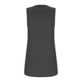 thumbnail image 4 of JGGSPWM Summer Tank Tops for Women Loose Fit Pleated Square Neck Sleeveless Tops Curved Hem Flowy Loose Fit Camisole Trendy Breathable Tees Dark Gray M, 4 of 6