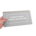 HEANUJJ Large Print Checkbook Registers Grey With Date Section For Low ...