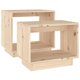 thumbnail image 5 of Mesas de café Nesting VidaXL de madera maciza de pino, juego de 2, color marrón, 5 of 5