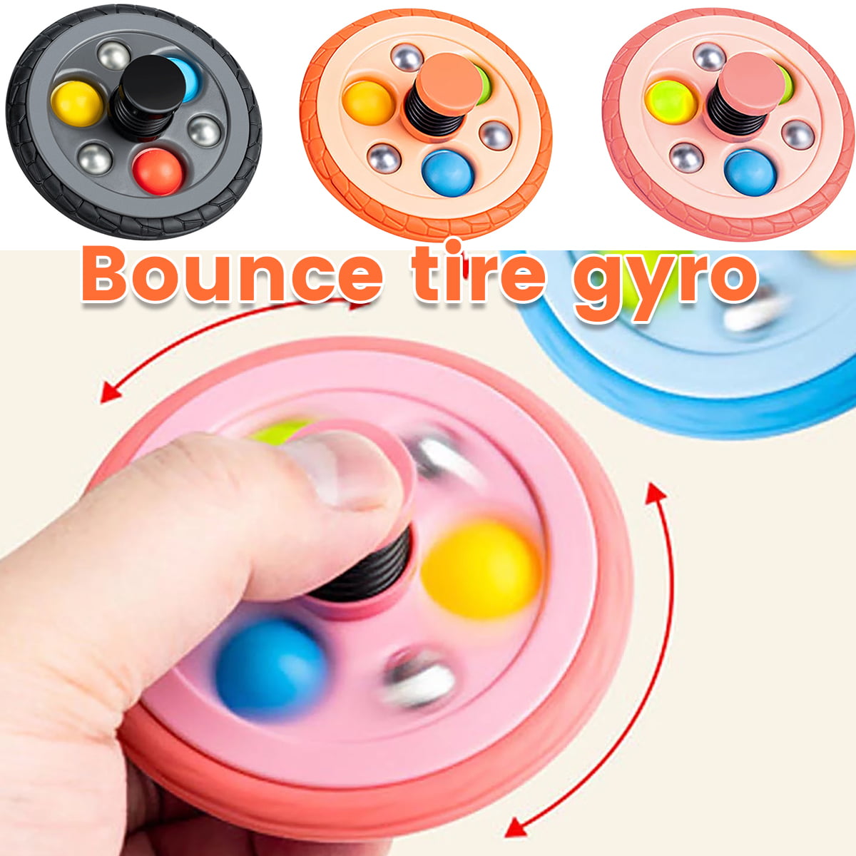 Bouncing Fidget Spinner Great fun toy for kids Spins and bounces 