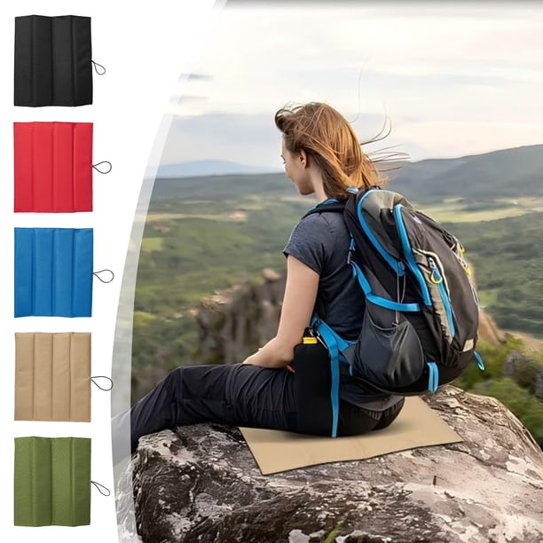 Cojín portátil para acampar, plegable, transpirable, impermeable, compacto, ideal para senderismo y actividades al aire libre, de secado rápido y para aventuras.