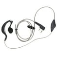thumbnail image 2 of Auriculares de radio bidireccionales con cable flexible negro de 2 pines y botón PTT en forma de G para Kenwood KPG TH TK, 2 of 14