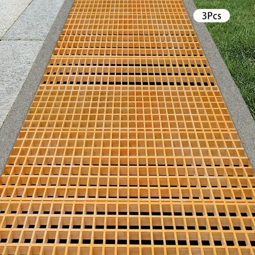 Durable 3-Pack FRP Grating Covers for Industrial Drainage Solutions