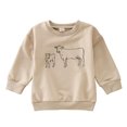 thumbnail image 1 of Gibobby Blusa Niños Camiseta con estampado de de animados de manga larga para bebés y niñas pequeñas, Tops, ropa para niños(Caqui, 12-18 Meses), 1 of 5