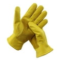 thumbnail image 2 of Mens Motorcycle Cowhide Leather Yellow Racing Motorbike Biker Gloves XL, 2 of 7