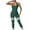 Green, variant on Womens Bodysuits Casual Gym Butt Lifting Backless Shapewear Yoga Sport Trousers Stripe Athletic Bottoms L