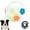 White, variant on The Mellow Dog Calming Ball with Handle, Strong and Durable Interactive Football Shape Balls, Dogs Football Toy for Water Play,Training & Outdoor Games (Without Squeaky Tennis Ball Inside) (Black)