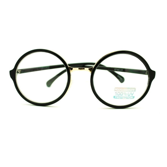 Psy Gangnam Style Gentleman Clear Lens Eye Glasses - Black Gold