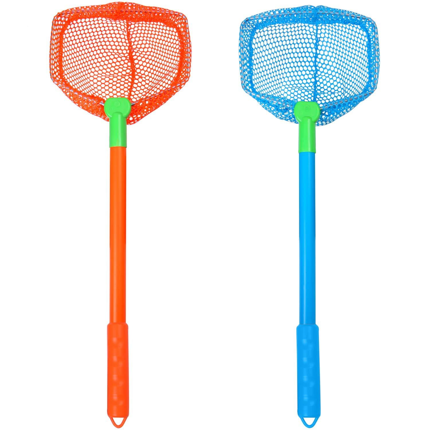 elcoho 2 pieces kids fishing nets bug net kids beach toys nets catch