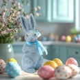 thumbnail image 4 of Easter Decoration Sparkling Foam Bunny Figurine with Bow tie 8.6" Glitter Rabbit Tabletop Ornament for Easter Centerpieces Spring Home Office Table Decor, 4 of 6