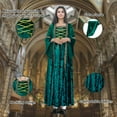 thumbnail image 3 of GYQMBT Renaissance Women Velvet dresses, Medieval Gothic Retro Dress Halloween Irish Vintage Victorian Faire Costumes Cosplay Party,S, 3 of 7