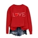 thumbnail image 5 of RKSTN Valentine's Day Sweatshirts for Women Oversized Crewneck Valentines Heart Graphic Print Sweatshirt Womens Casual Plus Size Round Neck Loose Comfy Sweatshirt Fall Spring Clothes Valentine Gift, 5 of 6