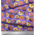 thumbnail image 3 of Soimoi Crepe Silk Fabric Donuts Food Print Fabric by The Yard 42 Inch Wide, 3 of 5