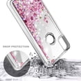 thumbnail image 4 of Nagebee Case for T-Mobile REVVL 4 with Tempered Glass Screen Protector (Full Coverage),Sparkle Glitter Liquid Bling Diamond [Ring Holder & Wrist Strap] Women Girls Cute Case (Rose Gold), 4 of 7