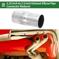 thumbnail image 2 of Adaptador de tubo de escape Mandrel de Unique Bargains, reductor concéntrico para tubo de escape de automóvil, acero inoxidable 201 tono plateado, 2.25'' OD a 2.5'' OD, 2 of 7