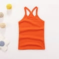 thumbnail image 2 of Shirts for Teen Girl Racerback Baby Girl Clothes Crop Tank Top Sleeveless Solid Dance Top for Ballet Gymnastics Orange 12-18 Months, 2 of 4