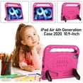 thumbnail image 5 of LTROP Case for iPad Air 5th/4th Generation Case(2022/2020), iPad Pro 11 Case 2021/2020/2018, Built-in Screen Protector, Shockproof Handle Stand Kids Case for iPad Air 5/4 10.9” and iPad Pro 11”, Rose, 5 of 8