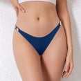 thumbnail image 2 of COMVALUE Women's Very Sexy Shine Strap Thong Underwear, Panties for Women (Blue, XS), 2 of 5
