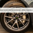 thumbnail image 4 of CoolKo Exterior Decoration 4 Wheel Center Caps and 20 Lug Nut Covers & Air Cap Covers Compatible with Tesla Model X S 3 Y, 4 of 8
