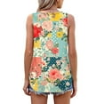 thumbnail image 5 of Summer Tank Top for Women Plus Size Tank Top Boho Floral Loose Camisole Casual Flowy Tops Scoop Neck Blouses, 5 of 7
