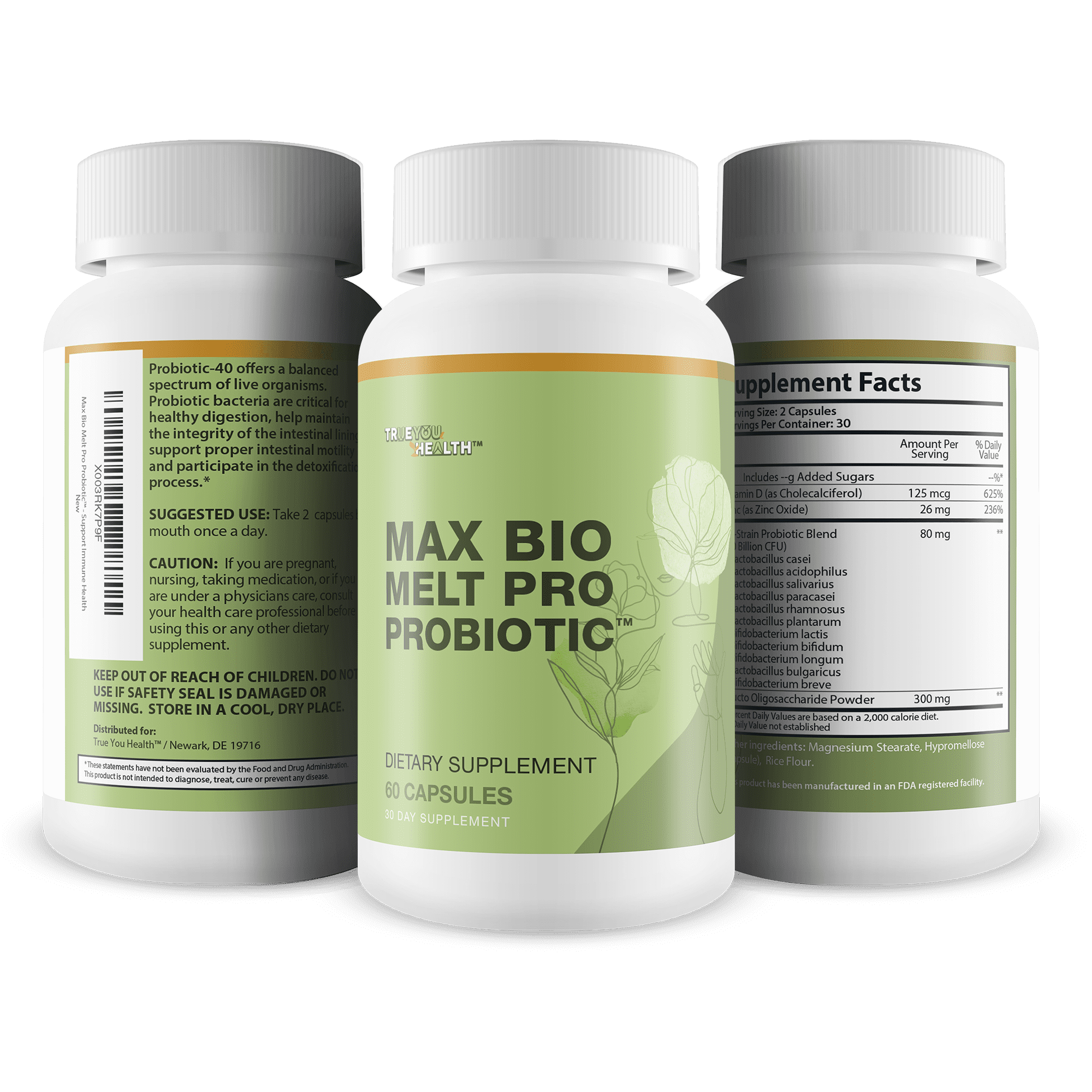 Max Bio Melt Pro Probiotic - Reduce Gut Bloat & Support Improved Gut Health with Premium Probiotics - Formulated to Help Cleanse Your Bowel & Gut to Reduce Size & Support Immune Health