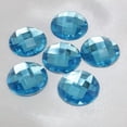 thumbnail image 4 of U8MO 50pcs Blue Acrylic Flatback Crystal Rhinestone Round Gem Beads 18mm No Hole, 4 of 5