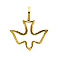 thumbnail image 1 of Precious Stars Jewelry 14k Yellow Gold Holy Spirit Dove Pendant, 1 of 1