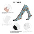 thumbnail image 5 of Lsque Funny Lobsters Pattern Sport Compression Socks for Men & Women 15-20 mmHg Knee High Nurse Pregnant Running Medical and Travel Athletic, 5 of 6