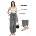 thumbnail image 5 of MINTREUS Womens Baggy Wide Leg Harem Pants Casual Elastic Waisted Palazzo Pants with Pockets, 5 of 7