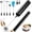 Black, variant on Milk Frother Wand for Coffee, Coffee Foamer Drink Mixer,Handheld Frother Rechargeable Electric Whisk with 5 Heads 2 Speeds for Latte, Cappuccino, Hot , Egg( and Travel Set Silvery)