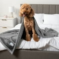thumbnail image 6 of PetAmi Waterproof Dog Blanket for Small Medium Dog Puppy Cat Throw for Couch Cover Leakproof Protection, Sherpa Fleece, Reversible Soft Washable 29x40 Light Gray, 6 of 9