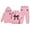 Pink, variant on SXCXLSA Kids Hoodie Sweat Suit Set Long Sleeve Pullover Sweatshirt and Pants Warm Casual Outfit for Toddler and Children