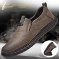 thumbnail image 2 of Zapatos de cuero para hombre, zapatos casuales de negocios de piel de vaca suave, zapatos casuales de suela blanda para hombre, zapatos para hombre, suela blanda, antideslizantes, para gente perezosa, 2 of 6