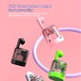 thumbnail image 5 of Bluetooth Headset True Wireless Semi-In-Ear Moving Lights Model Transparent Pink, 5 of 9