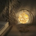 thumbnail image 4 of Wishing Star Bottles Moon Lamp Iron Heart Hanging Led Night Light Gift For Desktop Decor, 4 of 10