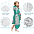 thumbnail image 7 of Great Pyrenees Dog and Pioneer Flower Hooded Bath Towel，60"x35" for Ages 3 To 12 Kids, Quick Dry Lightweight Soft Microfiber Hood Beach Towel Cover Up for Kids, 7 of 7