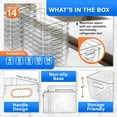 thumbnail image 3 of Stackable Refrigerator Bins - Set of 14 Large Capacity Organizers with Easy Grip   dles - Clear and Versatile for Kitchen Storage, 3 of 8