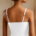 thumbnail image 5 of Tank Tops for Women V Neck Built In Bra Tank Top Sleeveless Slim Fit Comfort Camisole Womens Tank Tops White Xl, 5 of 9