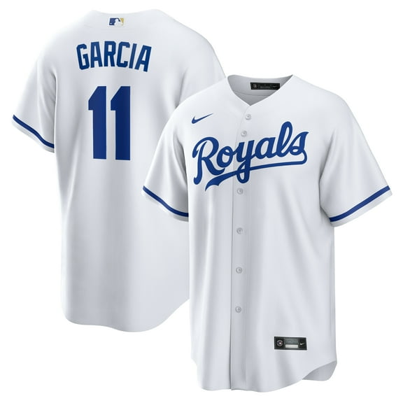 Men's Nike Maikel Garcia White Kansas City Royals Home Replica Jersey