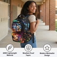 thumbnail image 6 of KUIFORTI Baseball Print School Bag for Kids Versatile Backpack with Multiple Organizer Pockets Waterproof Outdoor Teen Boys Bookbag for Elementary Middle School, 6 of 7