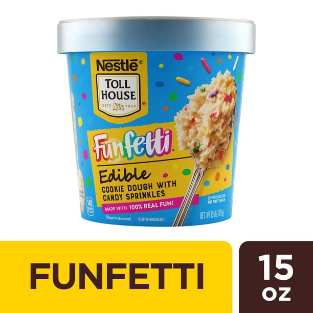 Nestle Toll House Funfetti Edible Cookie Dough with Sprinkles 15 oz